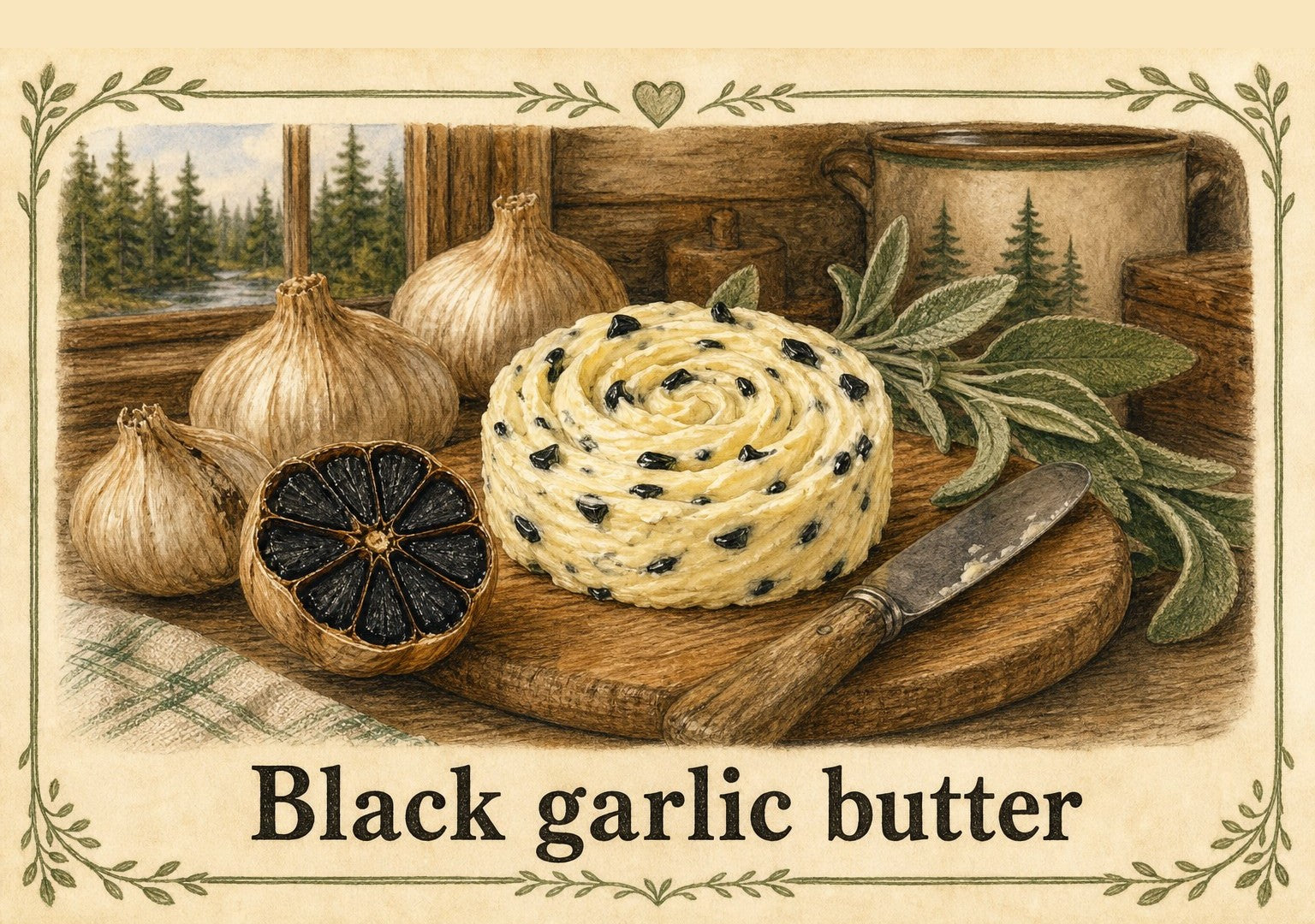 Black garlic butter